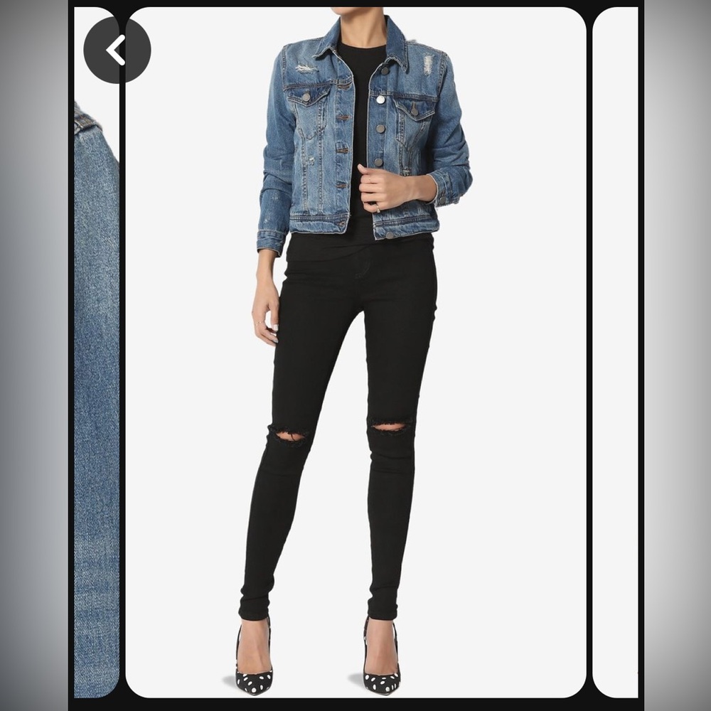 COPY - Denim Blue Distressed Women's Jacket
